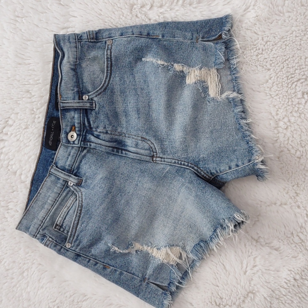 Kendall & Kylie Women's Blue Denim Shorts - Picture 3 of 13